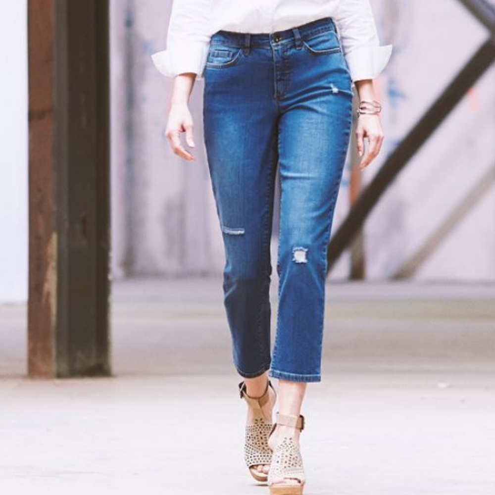 Denim & Co. Petite Classic Denim Ankle Jeans 3821 - Picture 3 of 3
